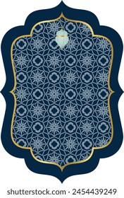 Islamic Background, Blue Ornament Decoration, Element, Shield Shape, Vintage Style, Elegant Luxury Background design. Eid Al-Adha, Eid Al Fitr, Ramadan, Ramzan, Luxury Wedding Invitation