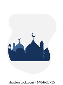 Islamic background with blue for templates and decorations