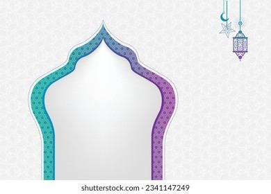 Fondo islámico con plantilla de diseño decorativo