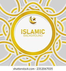 Islamic Background with Decorative Ornament Frame
