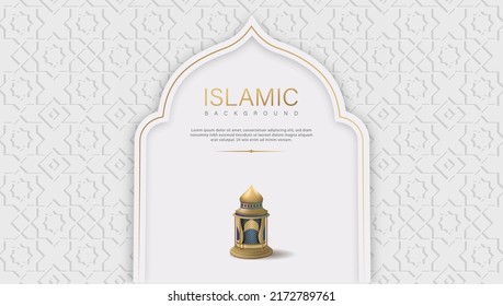 Islamic Background with Decorative Ornament Pattern Vector Illustration. Abstract Background with Arabic Traditional Ornament.