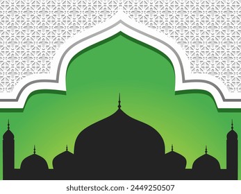 Diseño de fondo islámico para tarjetas de felicitación con el tema de Ramadán, Eid al-Fitr y Año Nuevo islámico