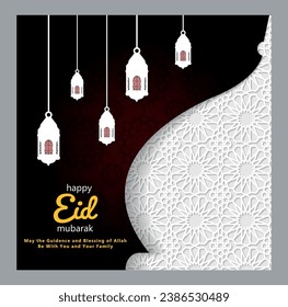 Islamic background design for invitation card banner and poster