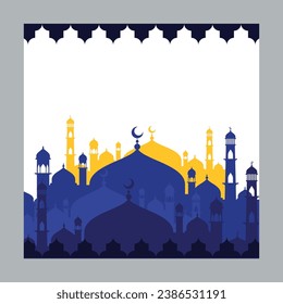 Islamic background design for invitation card banner and poster