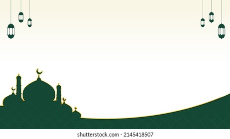 diseño de fondo islámico con farolillos y mezquita, adecuado para ramadán