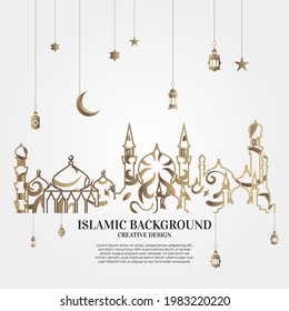 Islamic background design with mandala or ornament