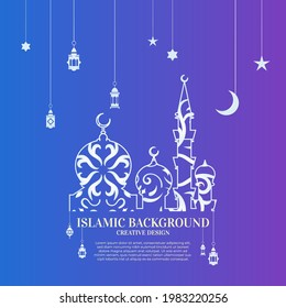 Islamisches Hintergrunddesign mit Mandala oder Ornament