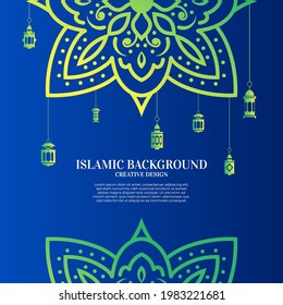 Islamic background design with mandala or ornament