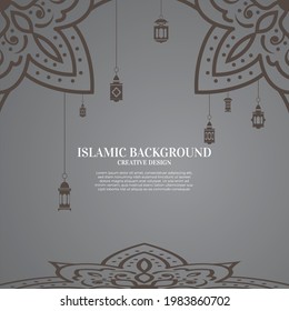 Islamic background design with mandala or ornament