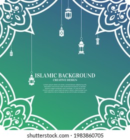 Islamic background design with mandala or ornament