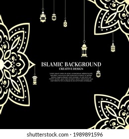 Islamic background design with mandala or ornament