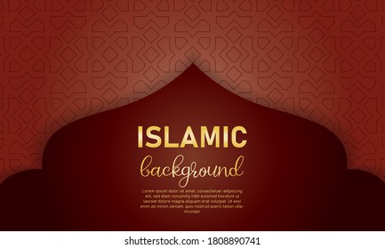 Islamic Background Design Mosque Template Celebration Stock Vector ...