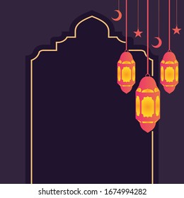 Islamic Background design for Ramadan Kareem Vector Illustration