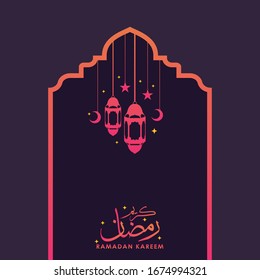Islamisches Hintergrunddesign für die Vektorillustration Ramadan Kareem