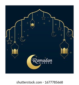 Islamic Background design for Ramadan Kareem Vector Template