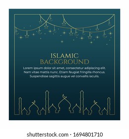 Islamisches Hintergrunddesign für Ramadan Kareem