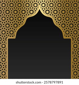 Islamic Background Design for Ramadan Kareem, Islamic Holidays, Eid Al-Fitr and Adha. With free space for text