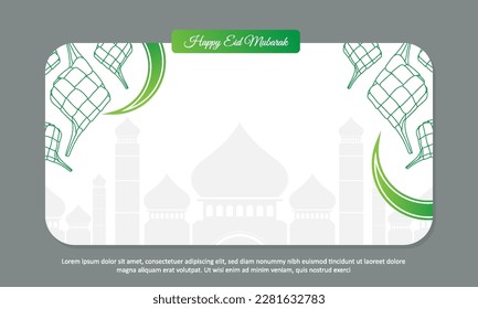 Islamischer Hintergrund. Design-Vorlage für Grußkarte von Eid Mubarak, Eid Fitr, Eid Adha, Ramadhan Kareem. Vektorgrafik