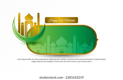 Islamischer Hintergrund. Design-Vorlage für Grußkarte, Cover, Banner von Eid Mubarak, Eid Fitr, Eid Adha, Ramadhan Kareem. Vektorgrafik