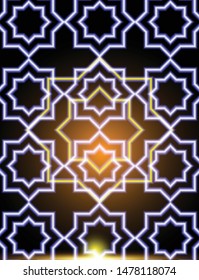 islamic background design template vector