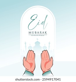 Islamic background. Eid Mubarak illustration design