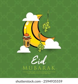 Islamic background. Eid Mubarak illustration design