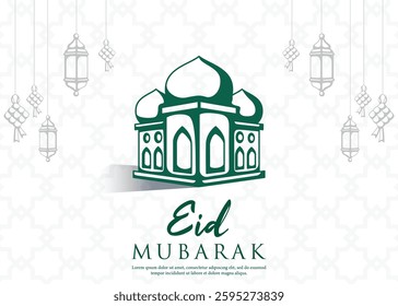 Islamic background. Eid Mubarak illustration design