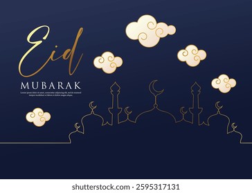 Islamic background. Eid Mubarak illustration design