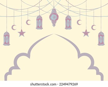 islamic background eid mubarak vector