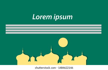 Islamic background with green for templates and decorations
