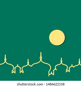 Islamic background with green for templates and decorations