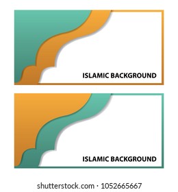 Islamic background for greeting banner vector