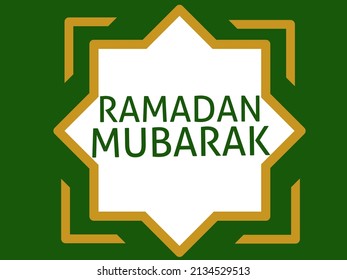 Ilustración de fondo islámico con texto de Ramadan Mubarak