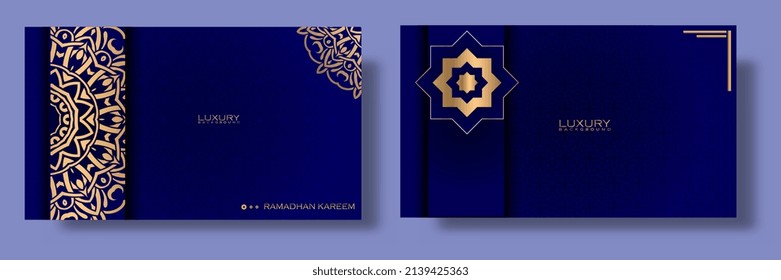 fondo islámico, diseño de lujo con mandala, tarjeta de saludo ramadan kareem