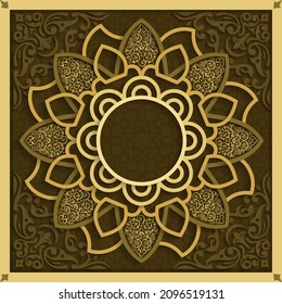 islamischer Hintergrund mit mandalanischem Kunstkonzept, ästhetischer Hintergrund Luxus und Marocco-Ornament