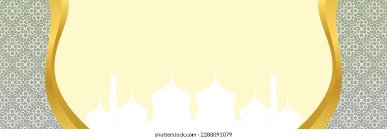 Islamic background, with mandala ornament and mosque silhouette. vector template for banners, greeting cards for Islamic holidays, eid al fitr, ramadhan, eid al adha