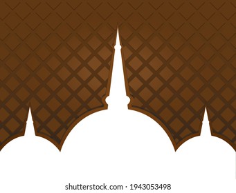 Islamic background with mosque image and dominant brown color