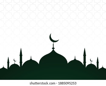 Islamischer Hintergrund, Moschee und Lampendekorationen, Illustrationen
