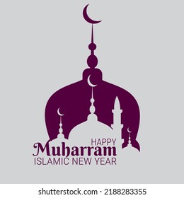 islamic background with mosque picture for islamic new year