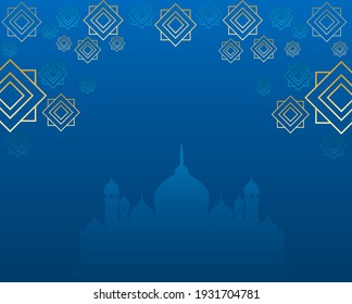 Islamic background with ornament in the sky