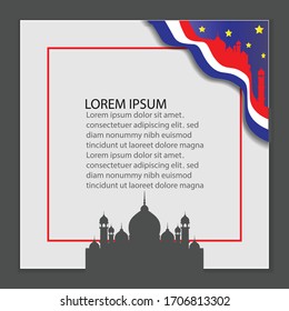 islamic background papercut style good for your quotes, flyer etc. related to ramadan kareem
