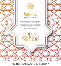 Fondo islámico con patten ramadan kareem, diseño vectorial de plantilla de medios sociales