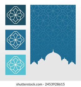 Islamic background pattern vector template