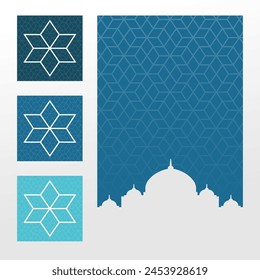 Islamic background pattern vector template