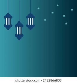 Islamischer Hintergrund für Ramadan EID Shaban Shab E Barat Laylatul Qadar Islamisches Neujahr mit arabischer Lampenlaterne und Sternen für Tapeten 