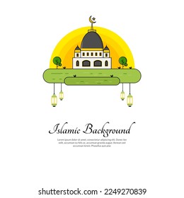 islamic background, Ramadan kareem ilustrasi islam