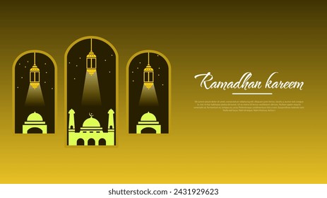 islamic background, Ramadan kareem ilustrasi islam for social media