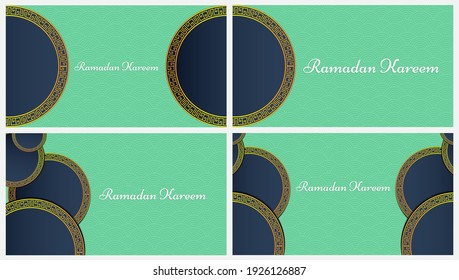 fondo islámico ramadan kareem cielo y ilustración del vector de patrón oro