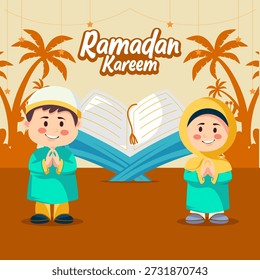 islamischer Hintergrund, Radaman-Kareem-Vektor 