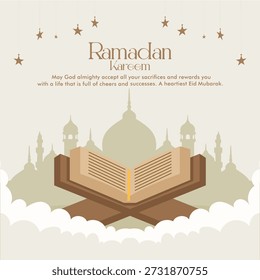 islamischer Hintergrund, Radaman-Kareem-Vektor 